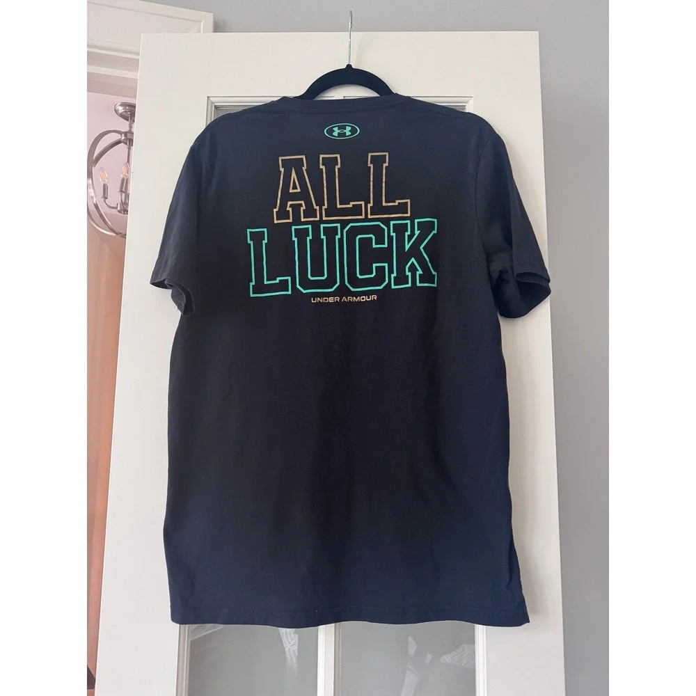 Under Armour men's tee size medium, all‎ luck, four leaf clover